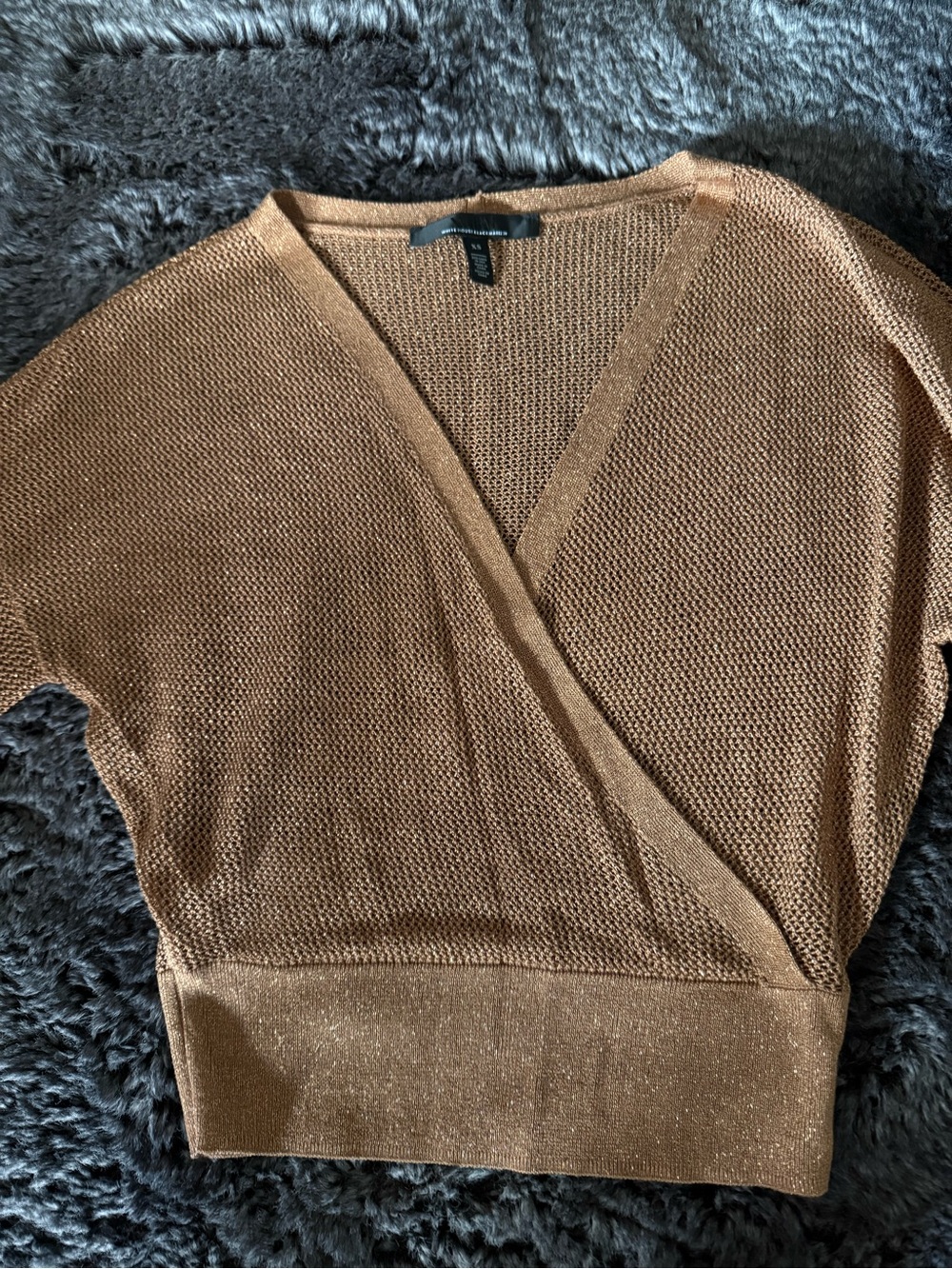 White House Black Market Copper Wrap Sweater
